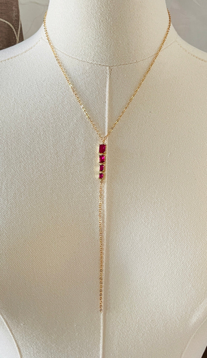 Rosa Lariat Necklace