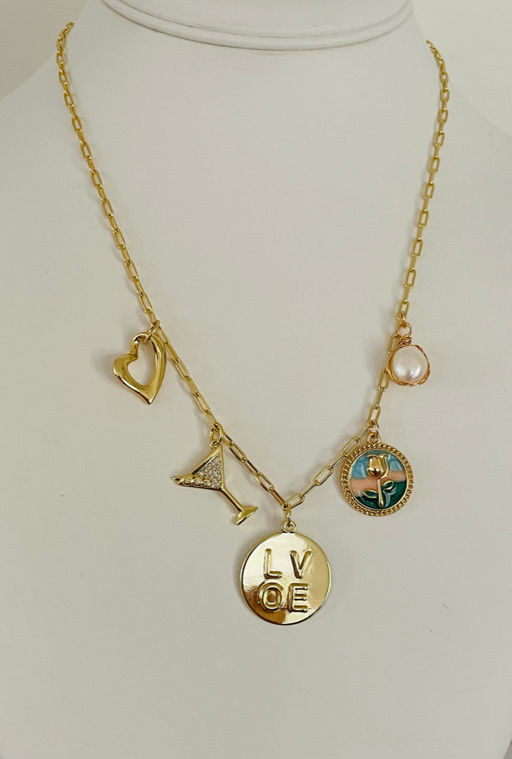 Rose Charm Necklace